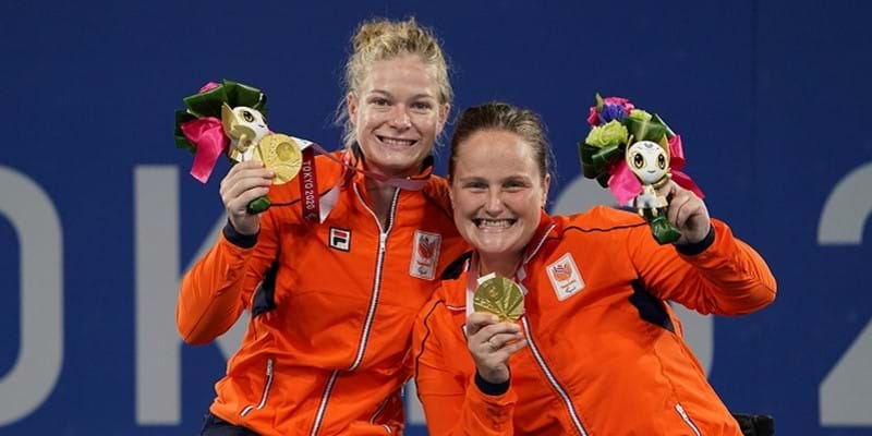 De gouden paralympische medailles van Nederland