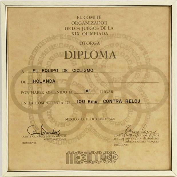 Olympisch diploma ploegentijdrit, Mexico 1968