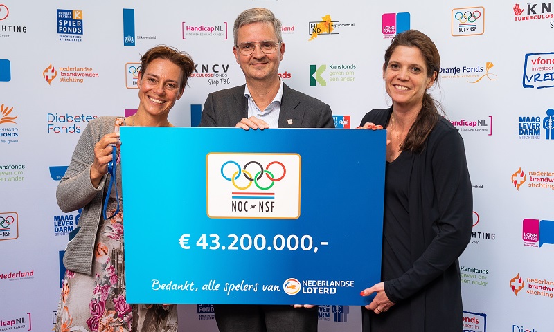 Nederlandse sport blij met € 43,2 mln van Nederlandse Loterij